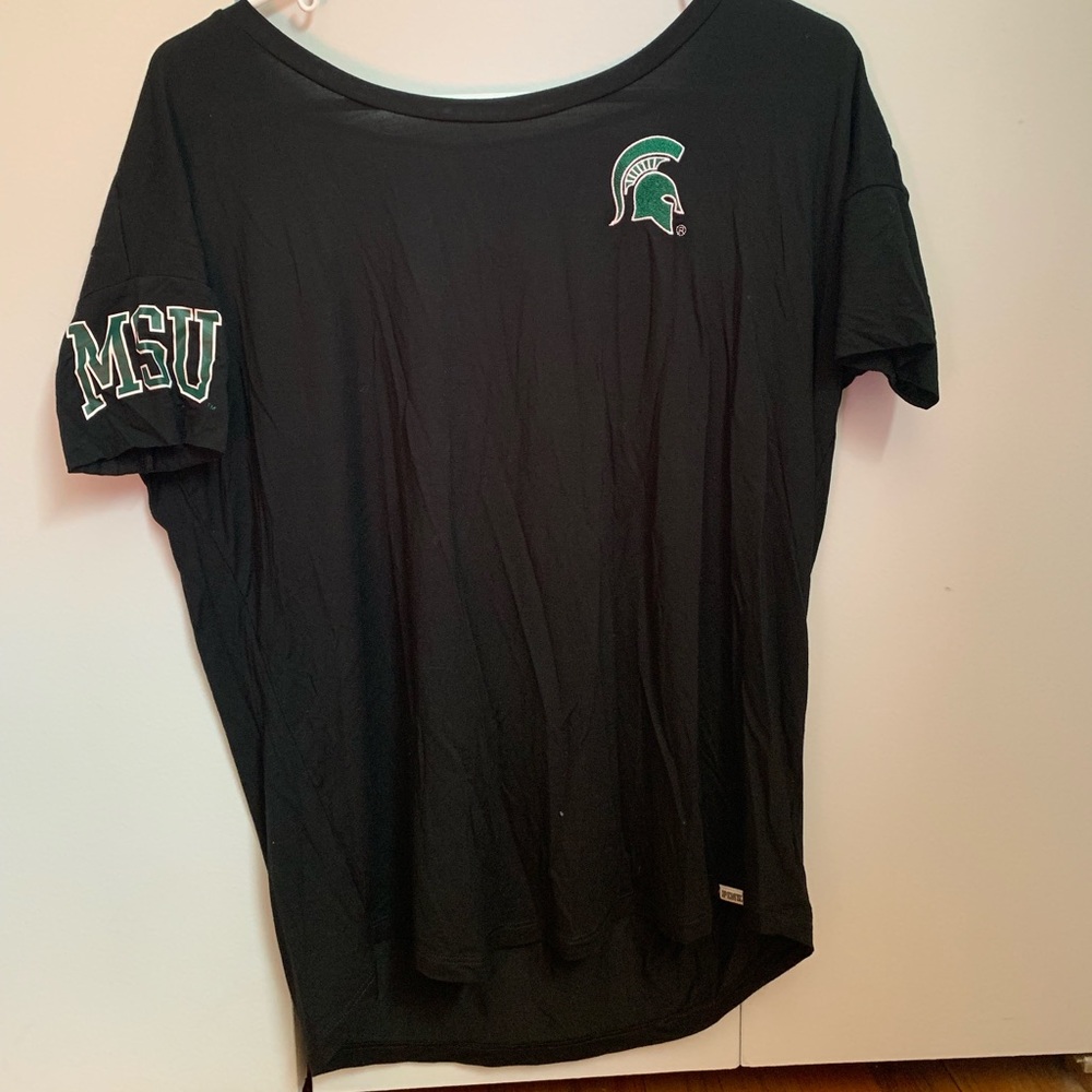 Victoria Secret PINK MSU lowback tee (New w/ Tags)